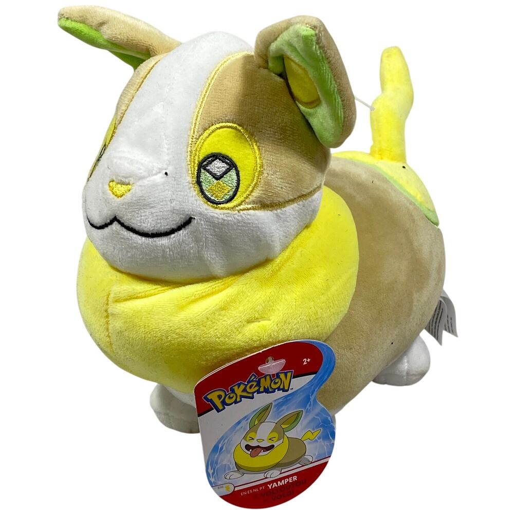 Pokemon Yamper Plush Stuffed Animal Toy Nintendo Jazwares 2021 Yellow 8 Inch